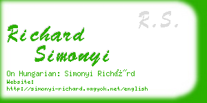 richard simonyi business card